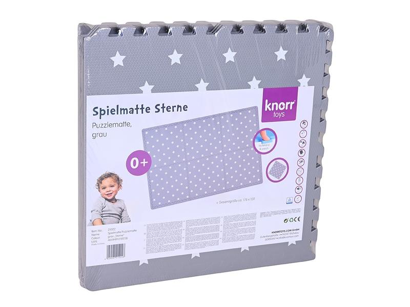 Knorrtoys Puzzlematte Sterne Grau Strapazierfähige und robuste Spielmatte