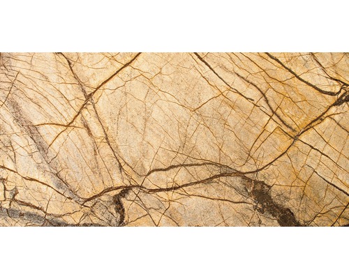 Echt steenmarmer SlateLite, flinterdun 1,5 mm, Regenwoudbruin, 61x122 cm