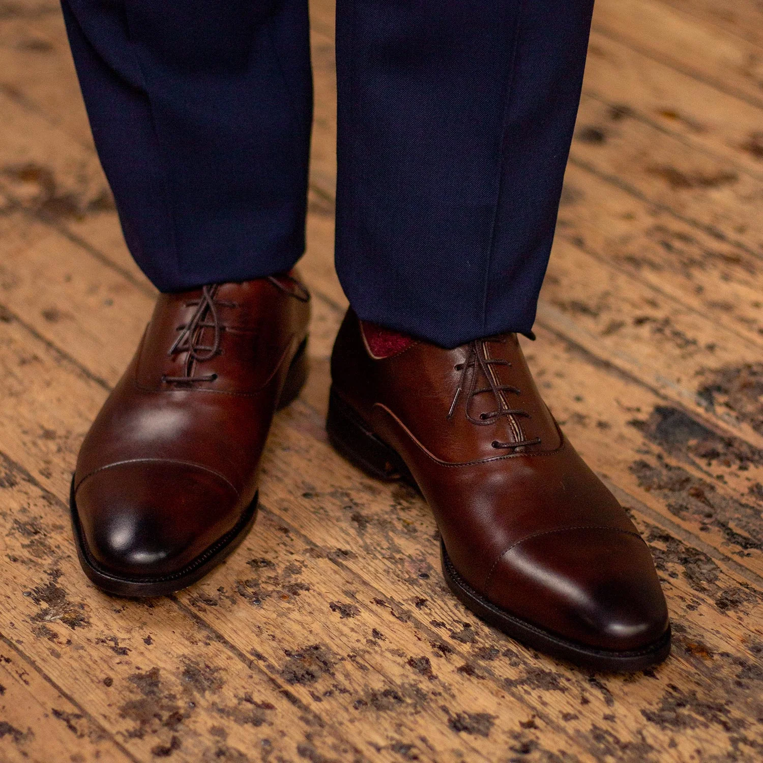 Sanders-Richelieu en cuir brown