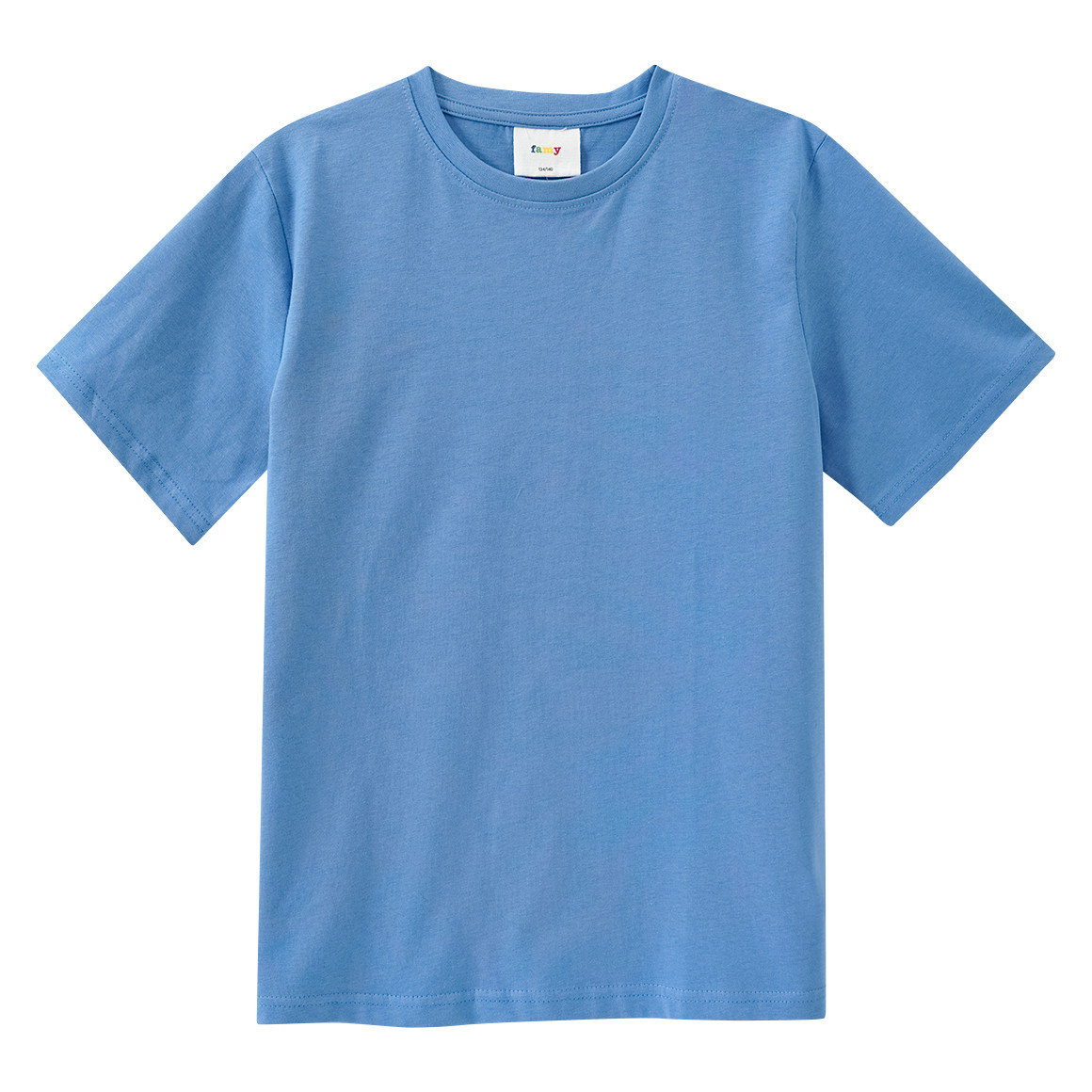 Famy 3 Jungen T-Shirts im Basic-Look blau / hellblau / dunkelblau