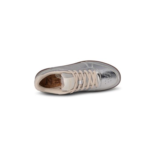 Woden Bjork Leather Sneakers, Silver, 41