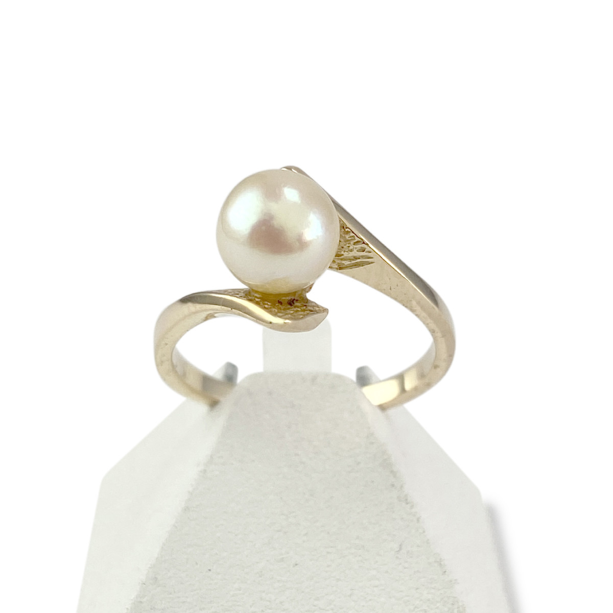 Bague d'occasion or 750 jaune perle de culture