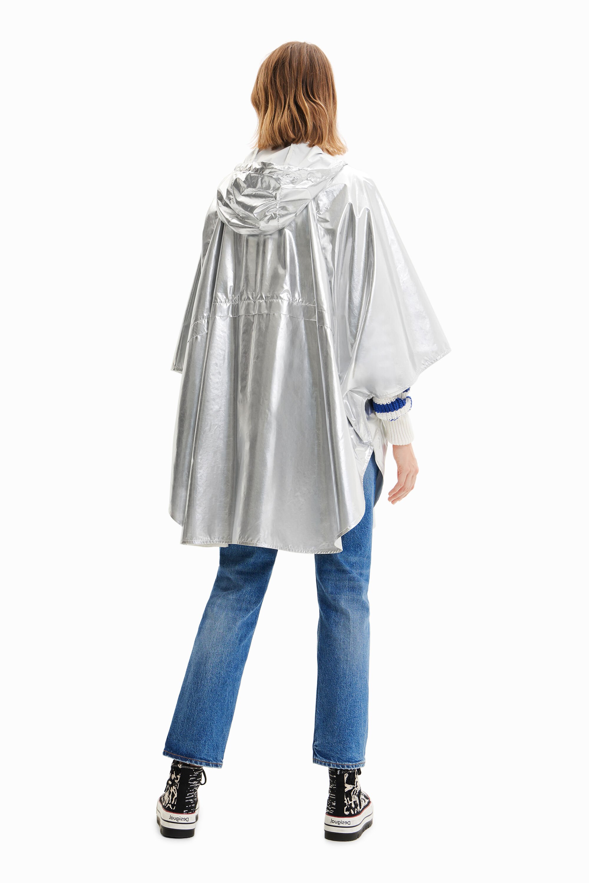 Imperméable lamé métallisé