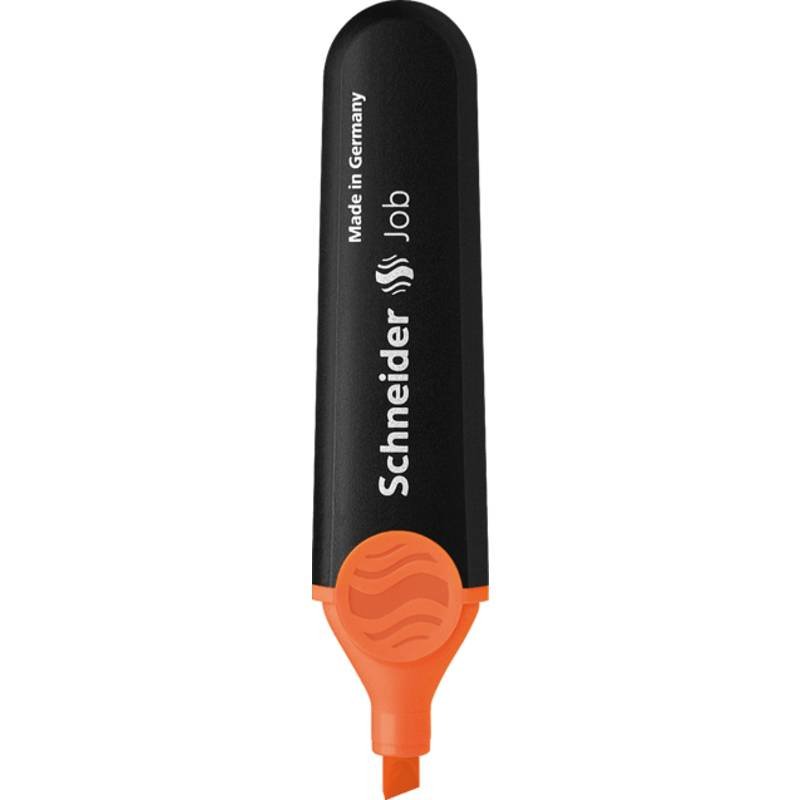 Surligneur schneider job pointe biseautee rechargeable avec maxx 660 refill station  resiste evaporation orange