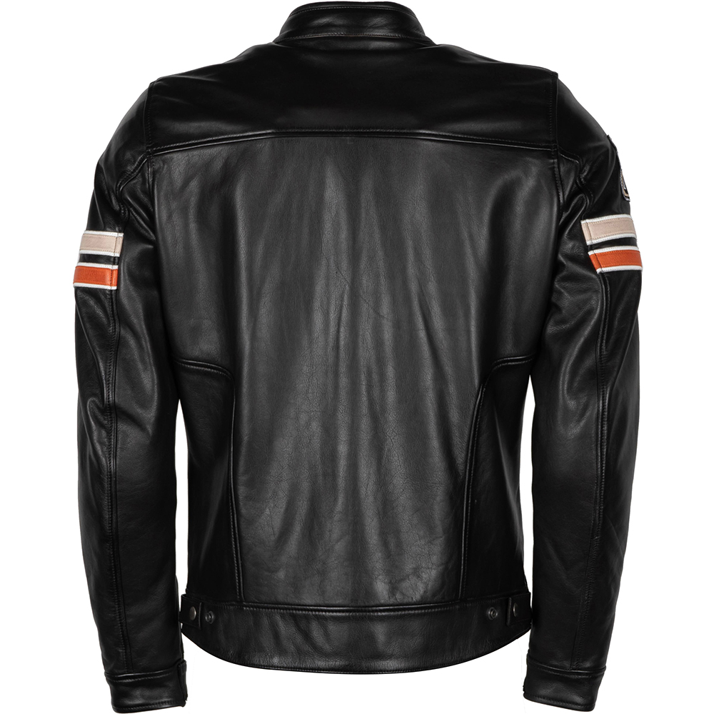 Helstons - Blouson Elron cuir rag Marron / Beige / Orange