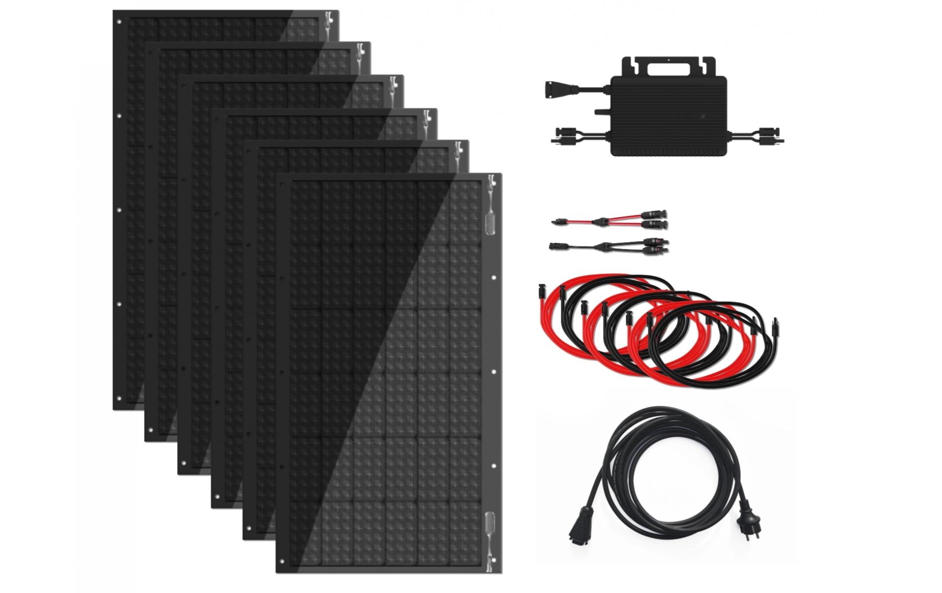 Solaranlage Balkonkraftwerk 600W TX-270<br>Plug-and-Play-Solarsystem geeignet zur Deckung der Grundlast Ihres Hauses während des Tages. Der HMS-800W ist auf 600W konfiguriert, automatisches Update nach Gesetzesänderung.