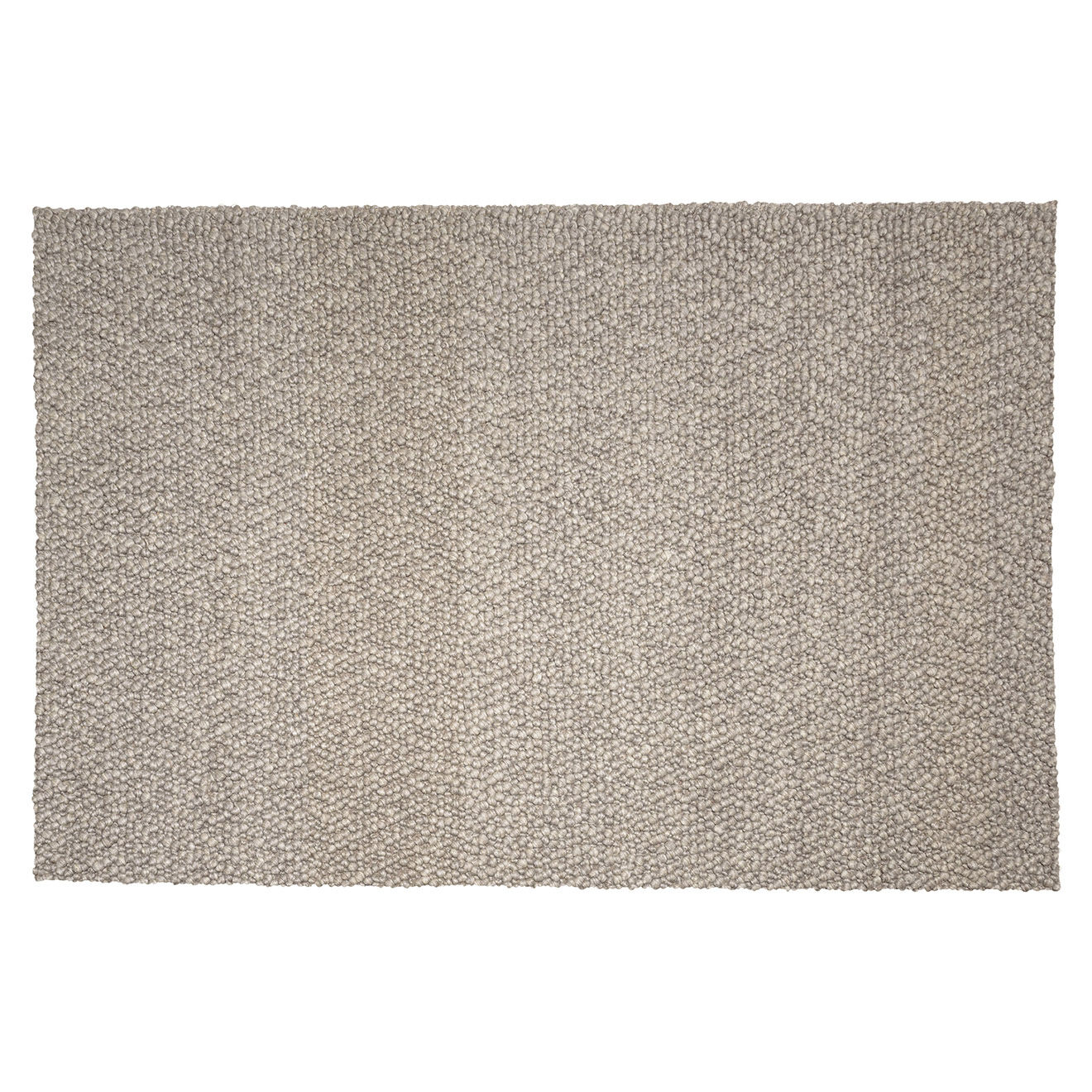 Macabane Tapis rectangulaire en Laine bouclée Quentin taupe - 230x160 cm