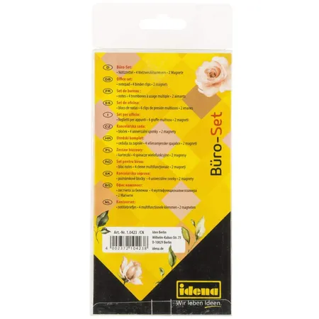Idena Büro-Set rosegold 2 Magnete, Notizzettel