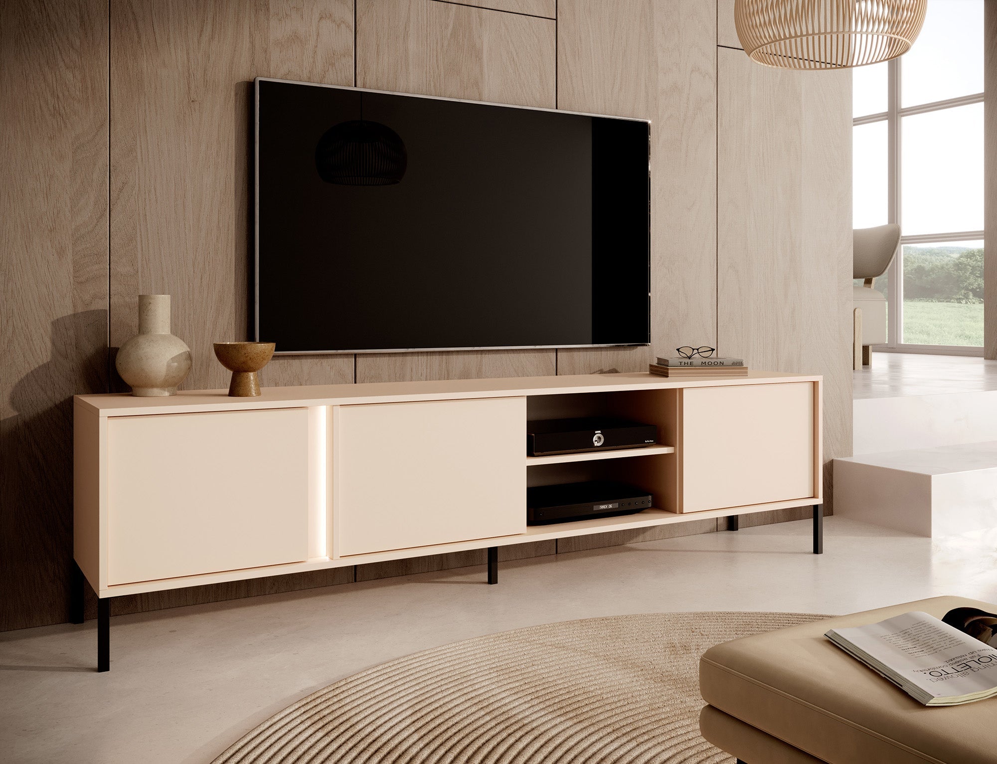 Meubella - TV-Meubel Desert - Beige - 203 cm