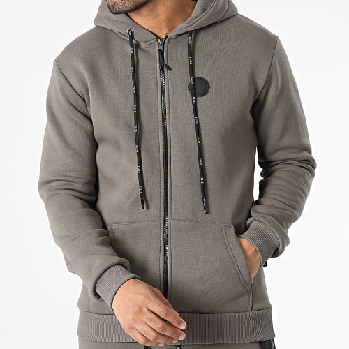 Ensemble Sweat Zippé Capuche Et Pantalon Jogging Nunez Gris