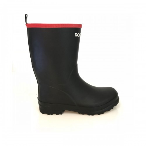 Botas de chuva femininas, vermelho/preto
