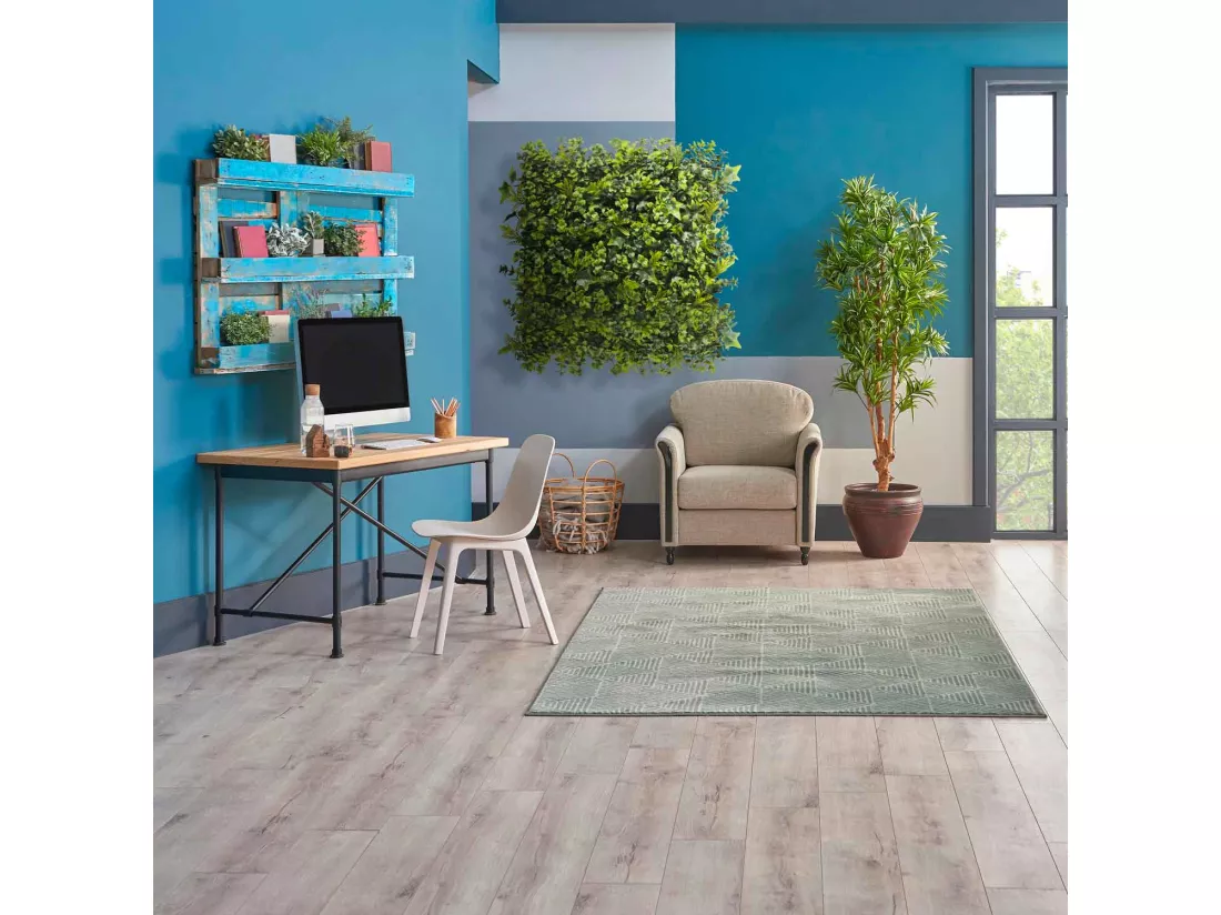 Tropicalia - Décoration de mur vert artificiel, jeu de 4 panneaux de haie artificielle 50x50 cm