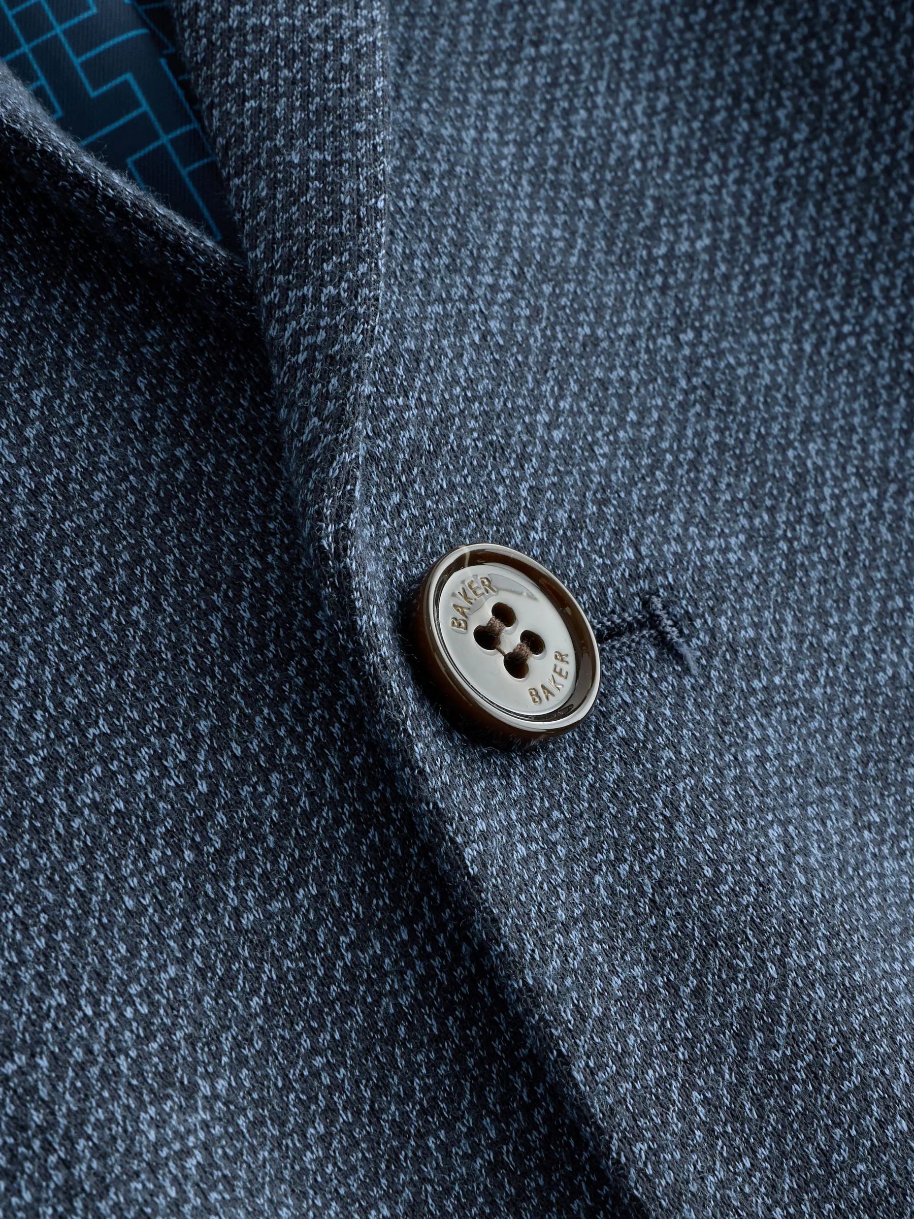 Baker by Ted Baker Blue Jersey Suit Jacket