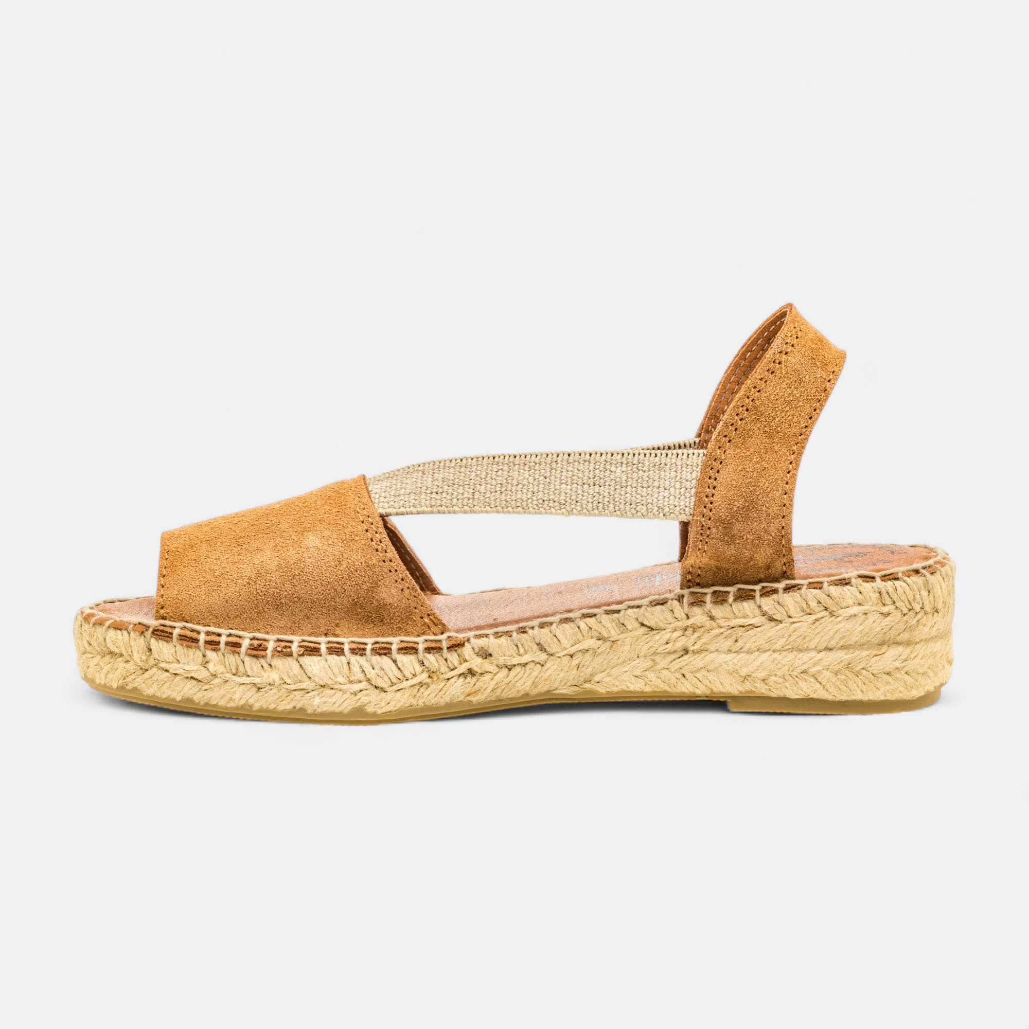 Espadrilles Femme en cuir camel