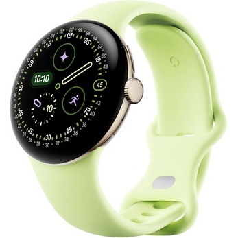 Montre connectée Google Pixel Watch 4 41 mm Bluetooth Doré avec bracelet sport fluoroélastomère Vert Citron