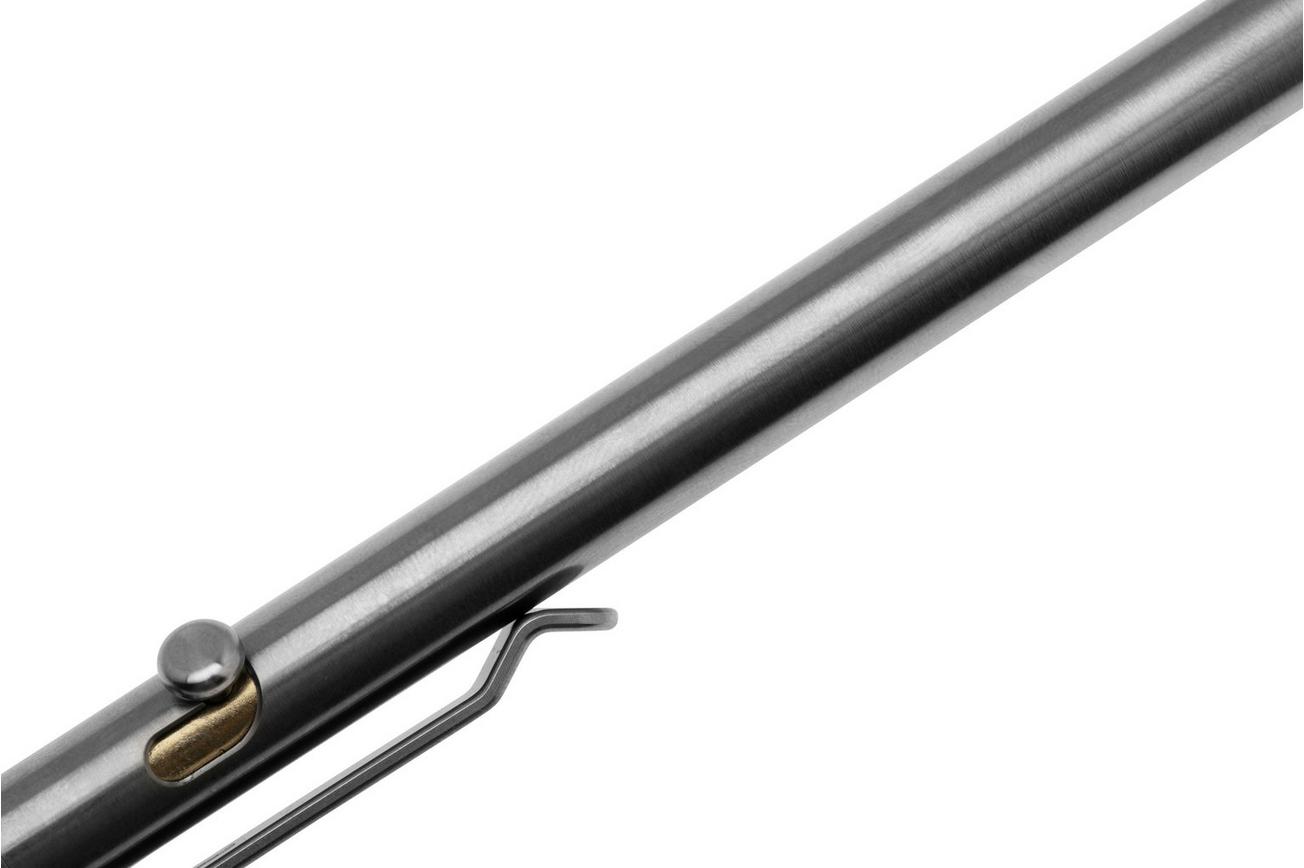 Big Idea Design Slim Bolt Action Pen SBA-RW Raw Titanium, everyday carry pen