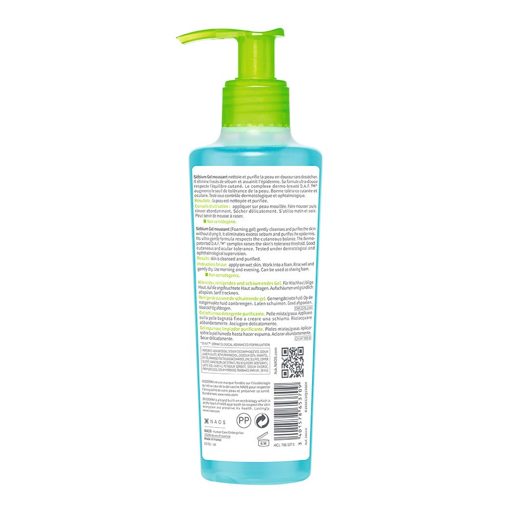 BIODERMA Sébium Gel moussant Sanft klärendes Reinigungsgel - Jetzt 25% sparen mit Code 