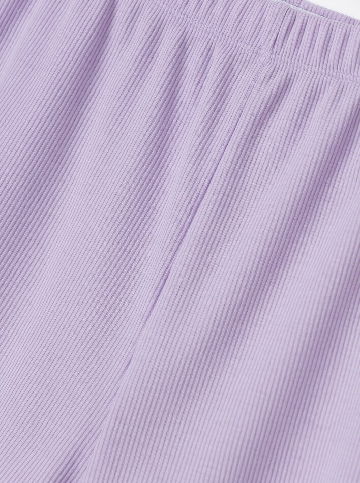 Shorts de pijama canelados - Lilás