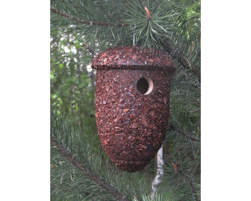 Eikelnestkast met isolerende schors 15x15x24 cm
