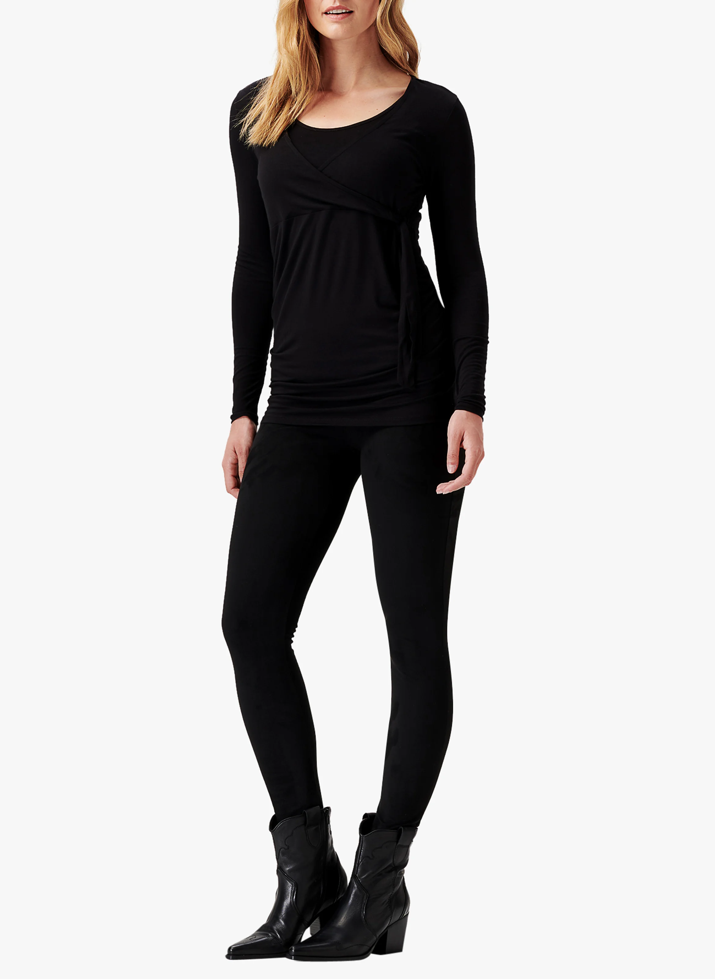 ODELLAL - T-shirt de grossesse à manches longues | Noir