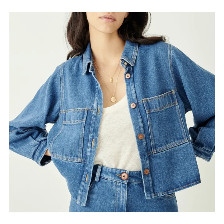 Sessùn Veste Leone Denim Souple | Bleu