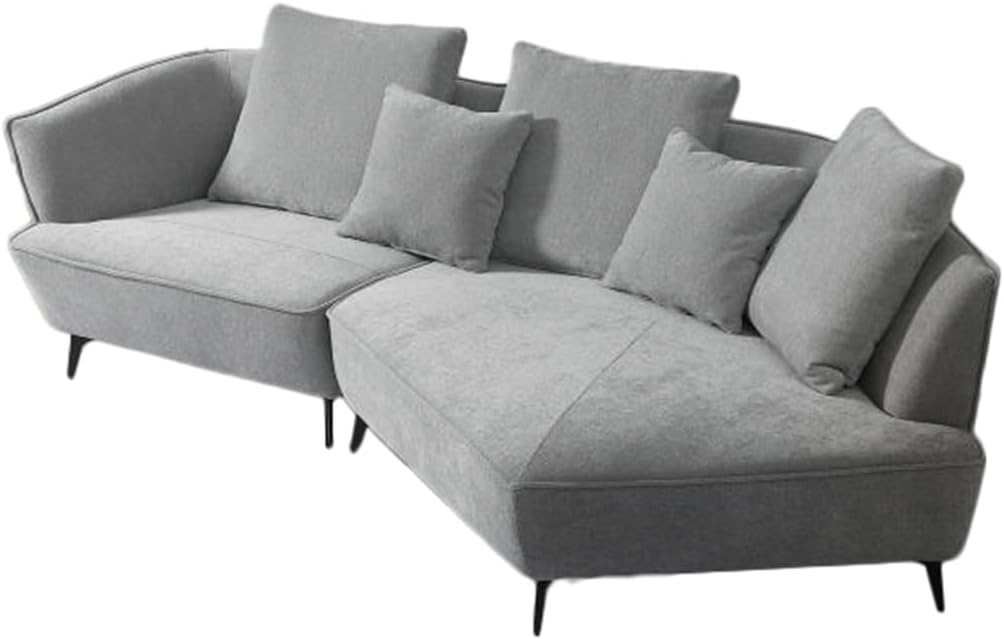 KAWOLA Sofa Garbo Designsofa Stoff grau rechts offen