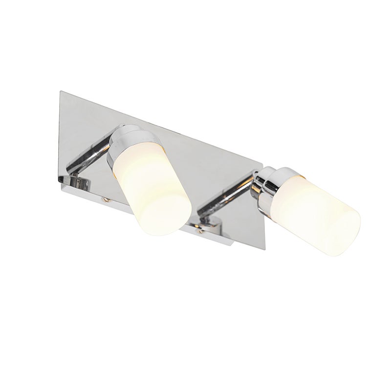 Moderne badkamerspot staal 2-lamps IP44 - Japie