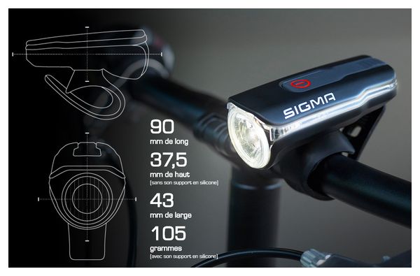 Eclairage Avant Sigma Aura 80 USB / Arrière Nugget II