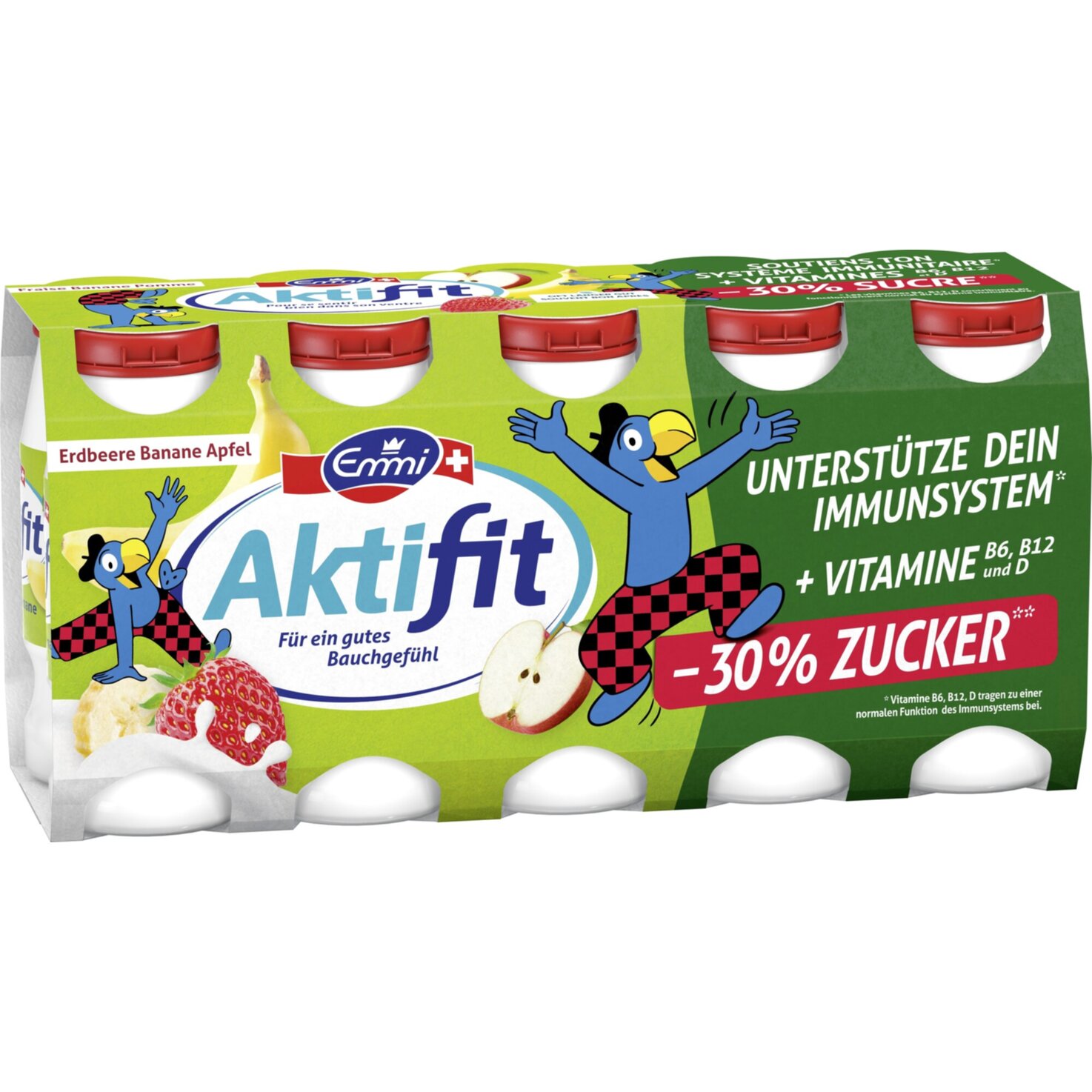 Emmi Aktifit Globi Erdeere,Banane & Apfel 10x65ml