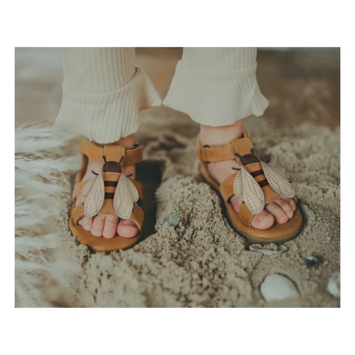 Donsje Sandales Iles Sky Abeille Cuir | Ocre