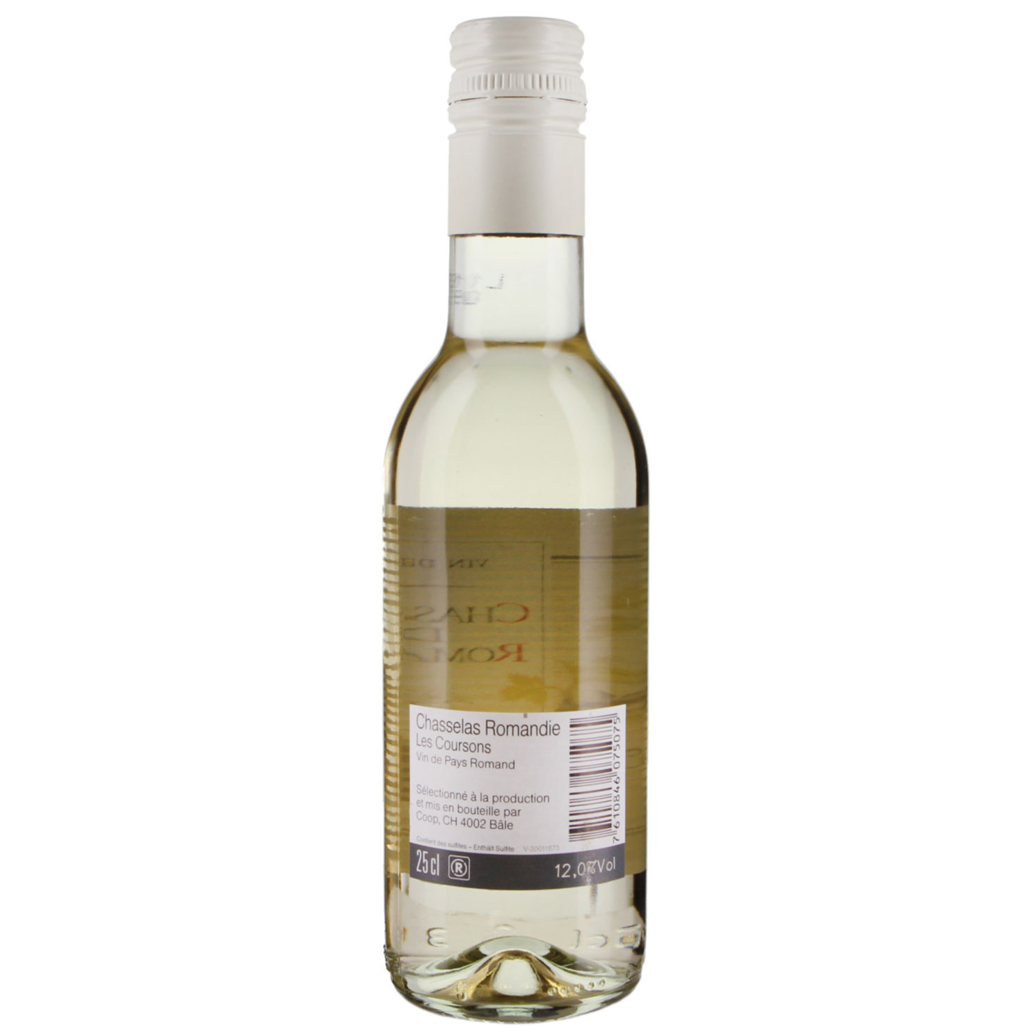 Vin de Pays Romand Chasselas de Romandie Les Coursons -25cl