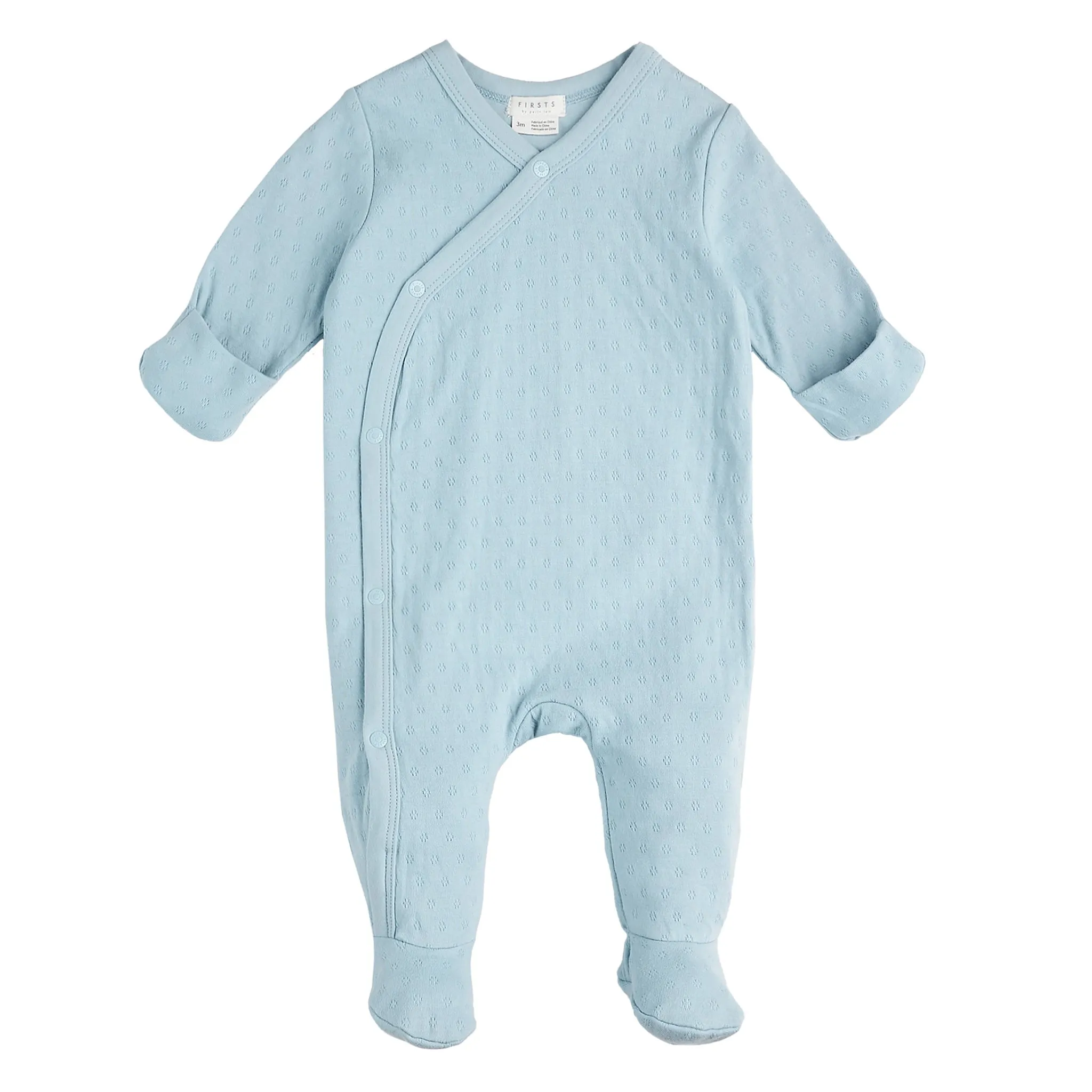 Firsts par Petit Lem Pyjama Pointelle Bleu 0-9mois