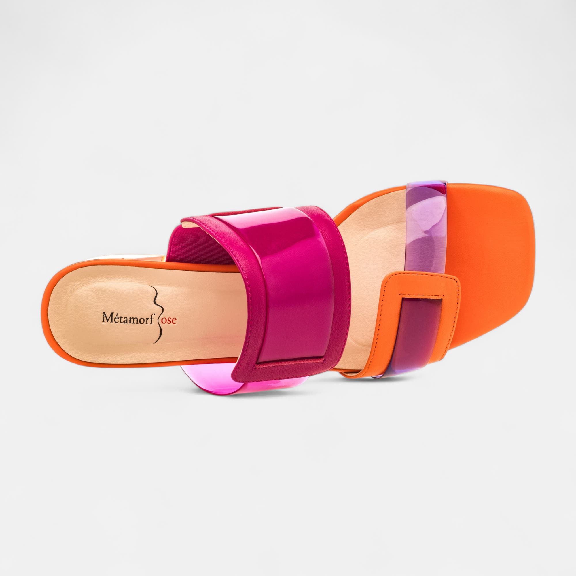 Mules à talon Femme fuchsia