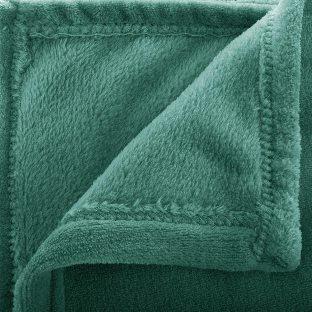 PLAID FLANEL UNI VERT 130X180CM
