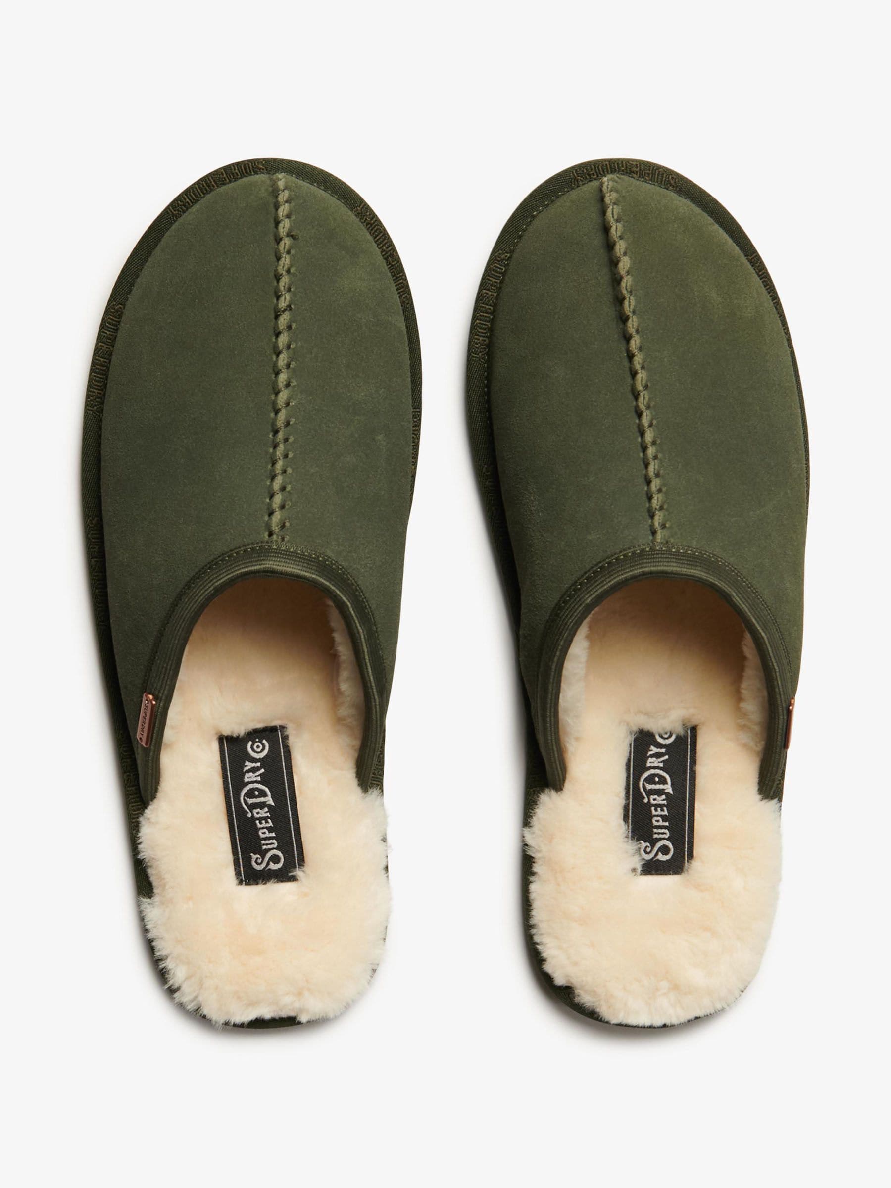 Groen - Superdry Faux Suede Mule Slippers