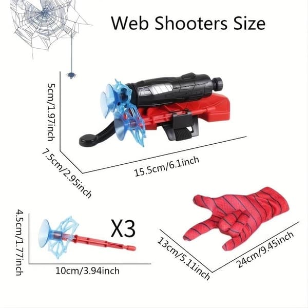 Spiderman Web Shooter for Barn - Skyter ut sugekopper