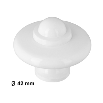 Knop Lydia wit 42 mm