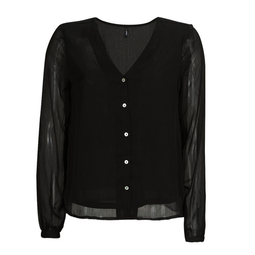 Only - ONLLUNA L/S V-NECK TOP  PTM - Noir
