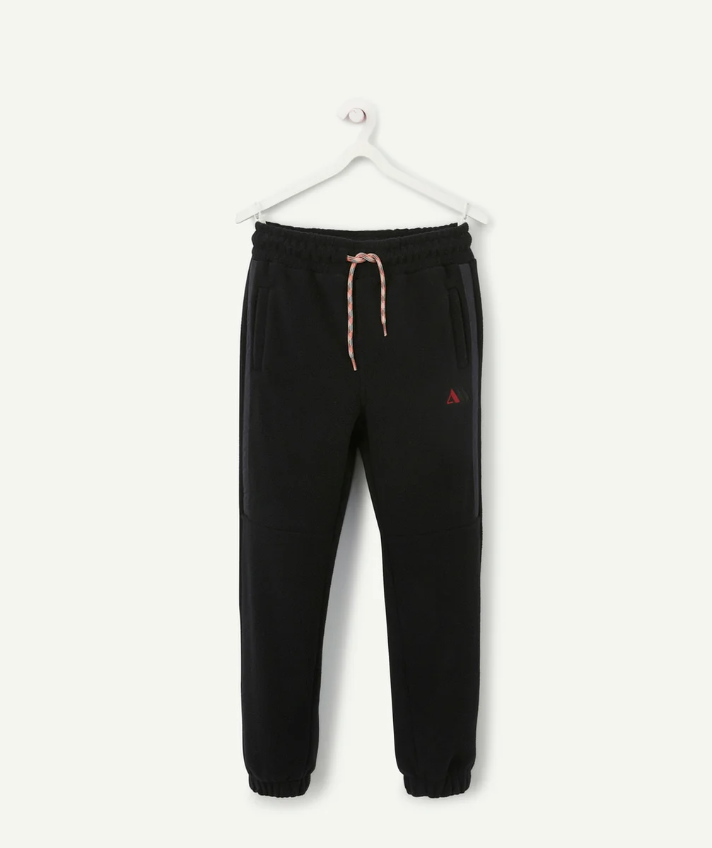 PANTALON DE JOGGING NOIR EN POLAIRE GARÇON