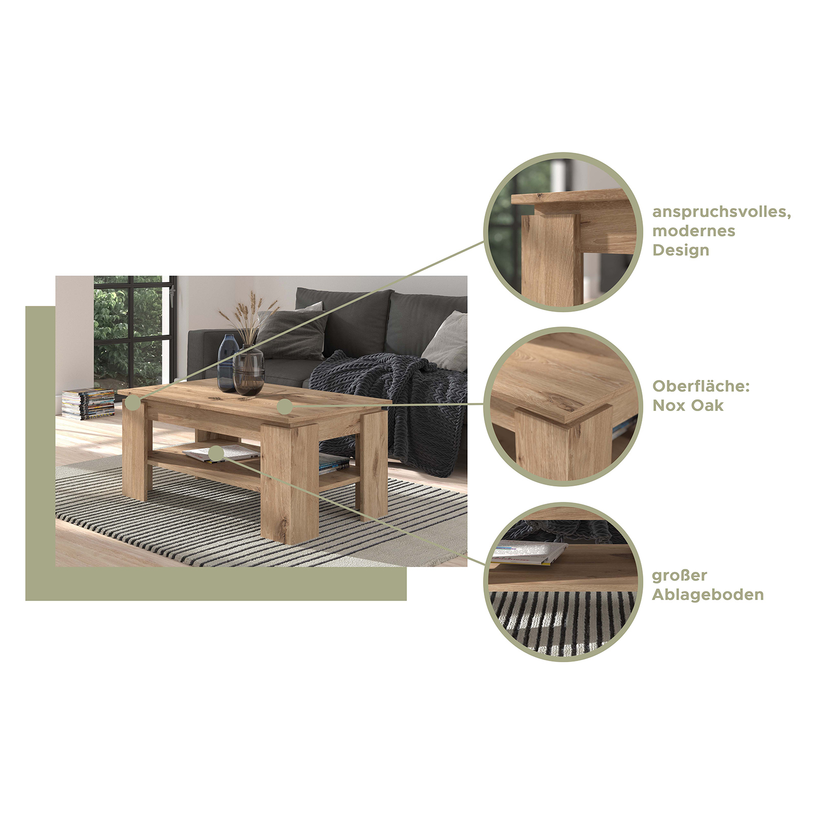 Couchtisch - Viking Oak - 100 cm