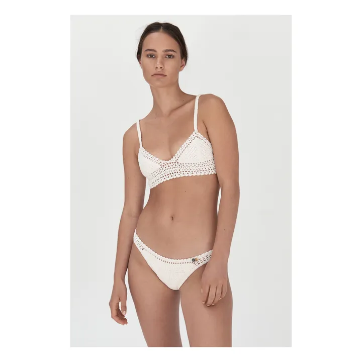 She Made Me Haut de Maillot Babydoll Crochet | Naturel