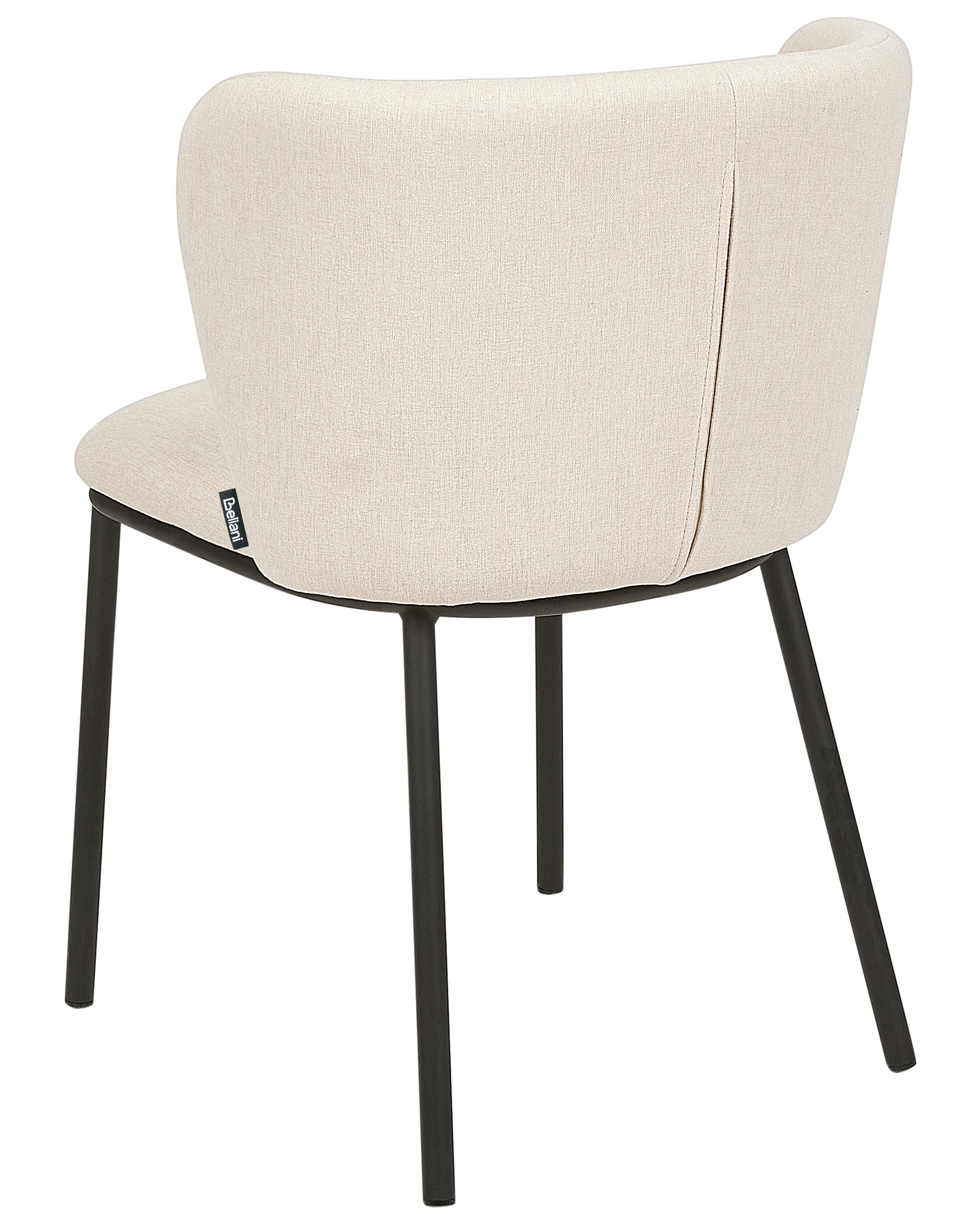 Set van 2 eetkamerstoelen MINA Gebroken wit