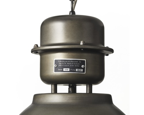 Hanglamp, 1-lichts, HxØ 146x48 cm, zwart/staal