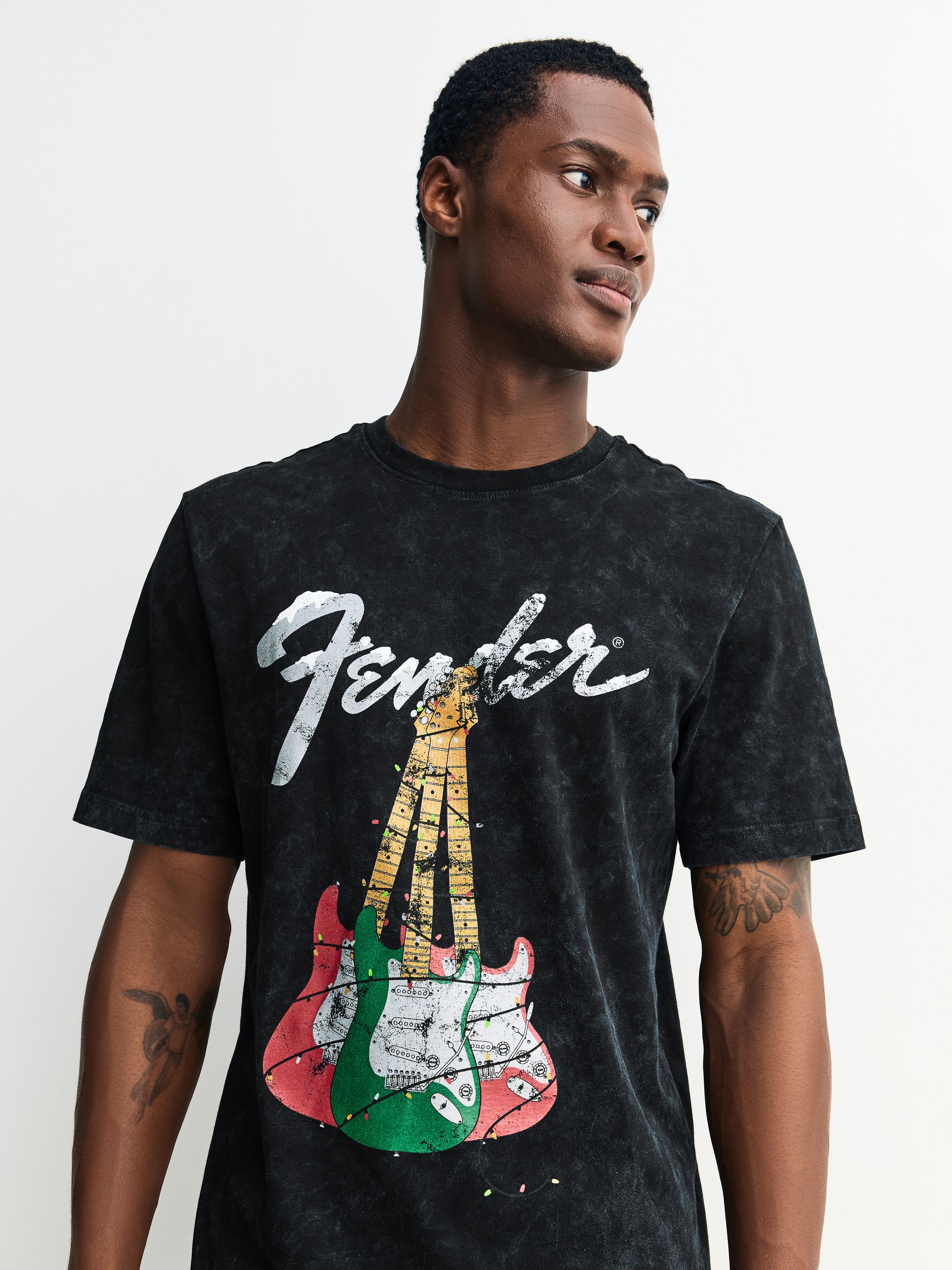 Grey Fender - Normale Pasvorm - Kerstmis T-shirt met grafische print