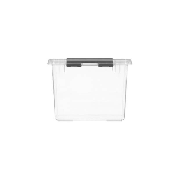 Q-line opbergbox 0,9L transparant metaal
