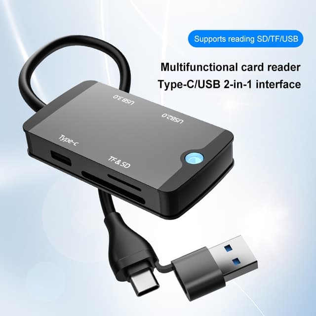 NÖRDIC 1 til 5 USB-dockingstation og kortlæser