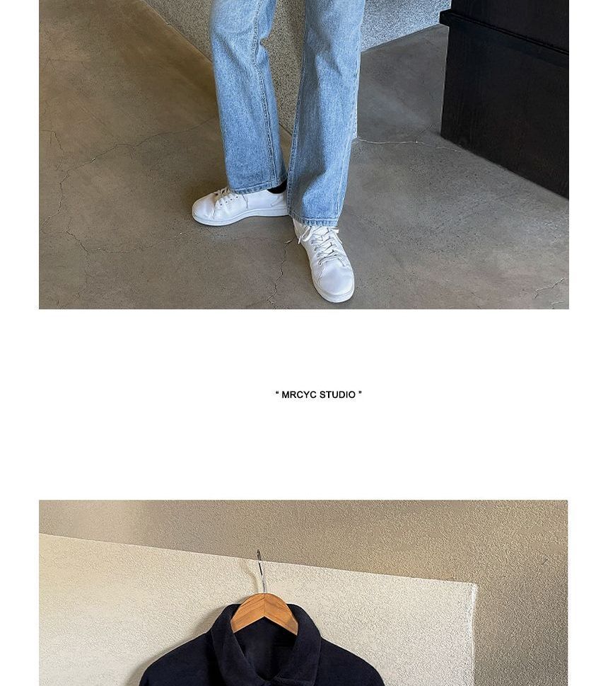 MRCYC - Sweatshirt met lange mouwen en gestreepte polokraag
