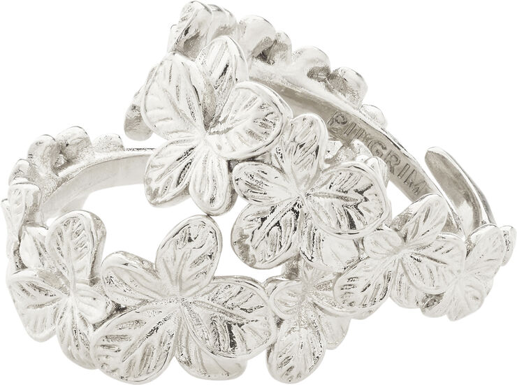 Pilgrim CHARMAINE recycled rings 2-in-1 set gold-plated Sølv