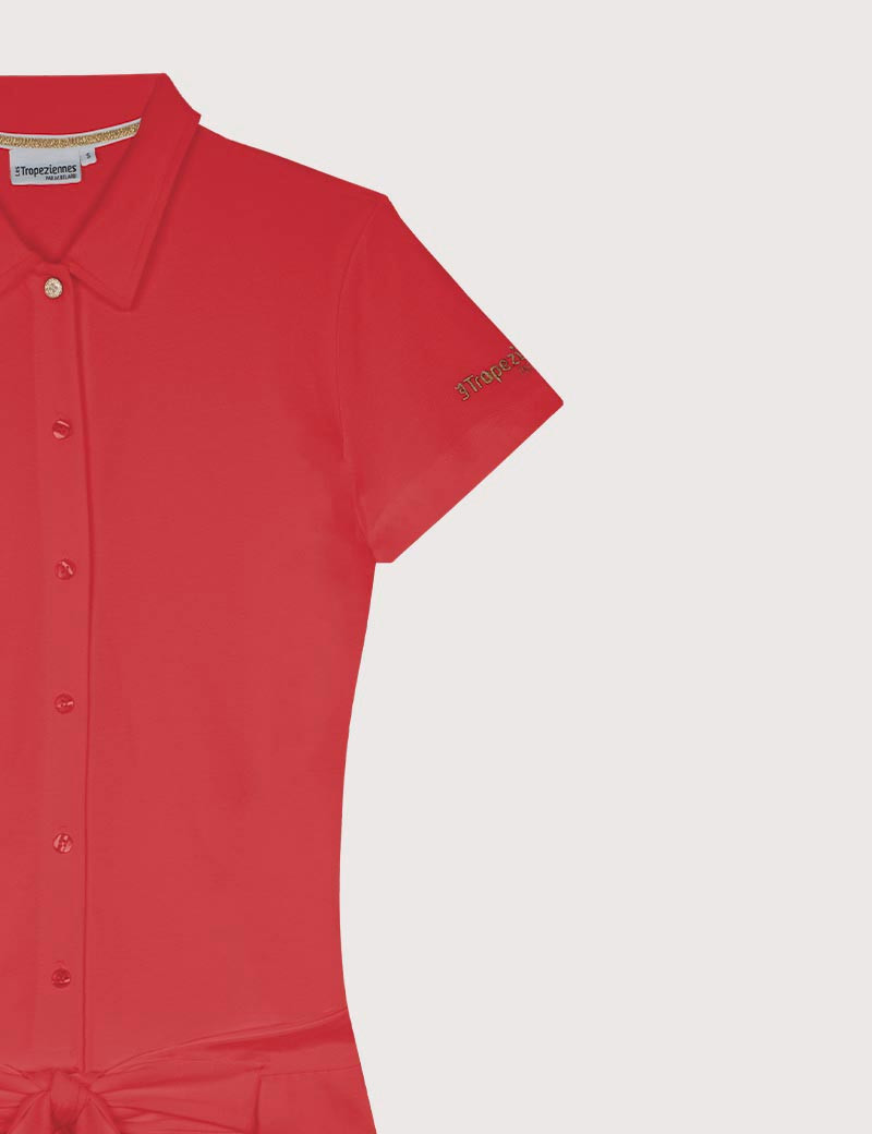 LES TROPEZIENNES PAR M.BELARBI ROBE POLO COURTE TRIO ROUGE