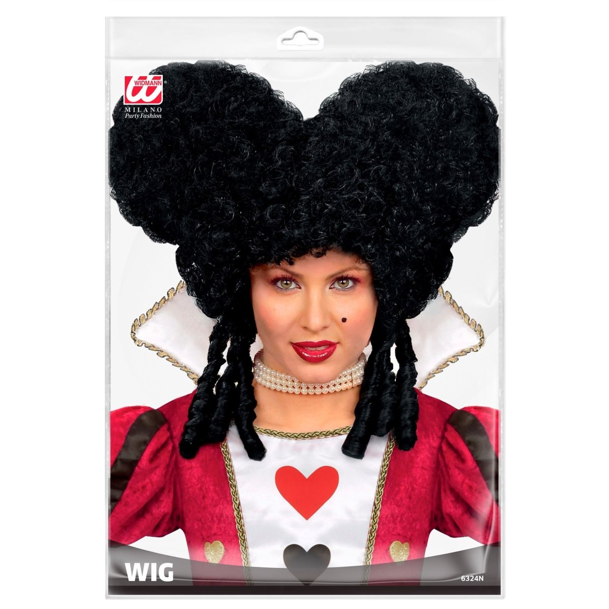 Halloween Pruik Zwart Barok